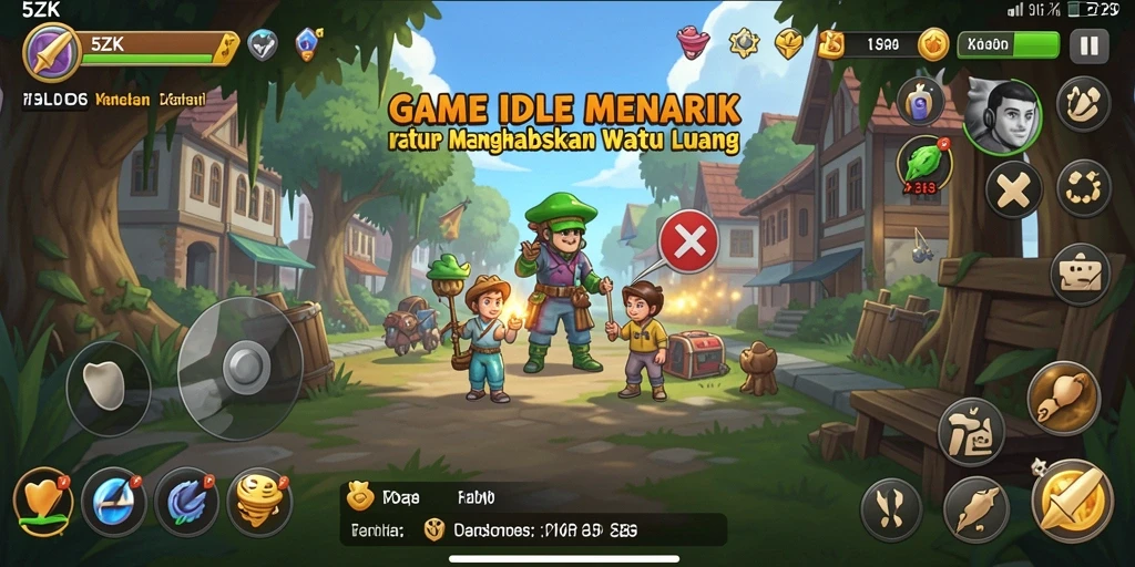 Tampilan gameplay Idle yang menarik dan interaktif di 5ZK.