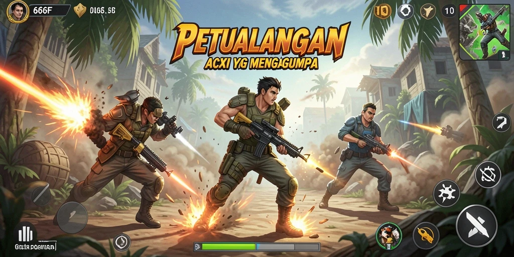 Tampilan gameplay ARPG yang menegangkan dan mendalam di 666F.