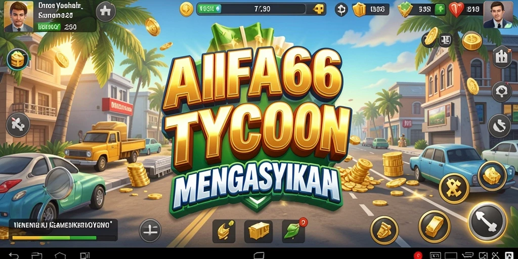 Screenshot gameplay AIFA66 menampilkan pengelolaan bisnis yang menarik.