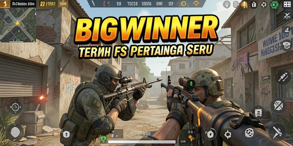 Gameplay intens BIGWINNER dengan aksi tembak-menembak seru.