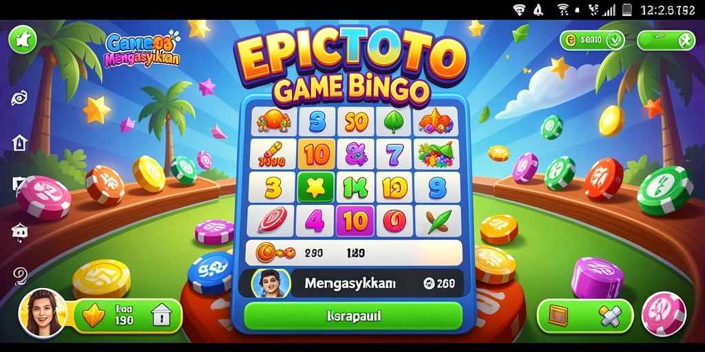 Tampilan gameplay seru EPICTOTO yang penuh warna.