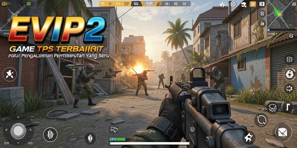 Screenshot gameplay EVIP2 menampilkan aksi pertempuran yang mendebarkan dan grafis menawan.