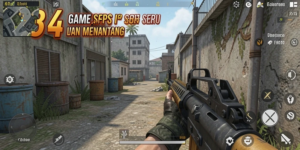 Screenshot gameplay K234 yang menunjukkan aksi pertempuran FPS yang mendebarkan.