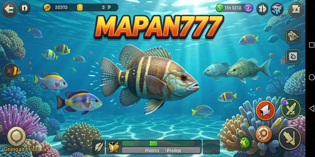 Tampilan dinamis gameplay Tembak Ikan di MAPAN777.