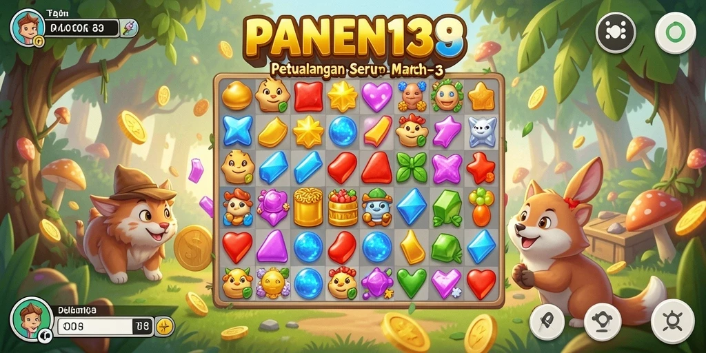 Gameplay seru <strong>PANEN138</strong> yang penuh warna dan tantangan match-3.