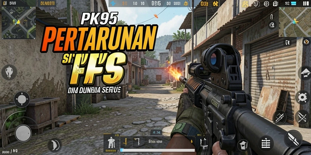 Screenshot dari gameplay PK95 yang menampilkan aksi tembak-menembak yang mendebarkan.