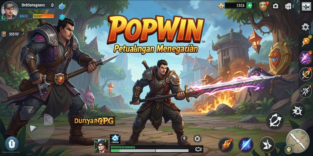 Tampilan menarik dari gameplay RPG di POPWIN yang penuh aksi.